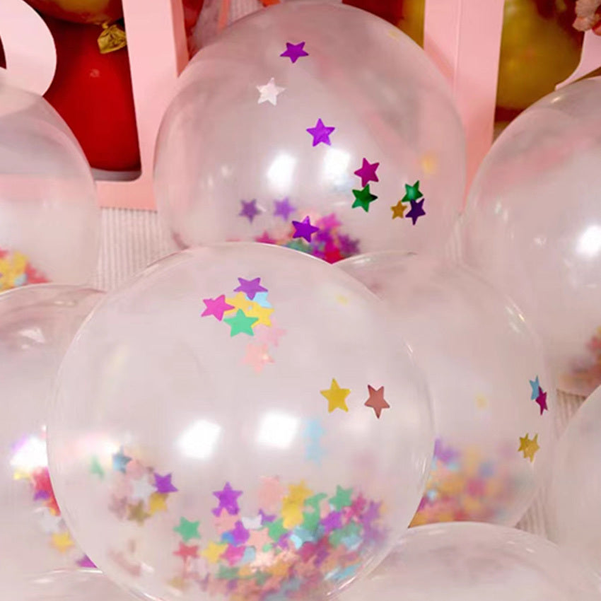20pcs Star Confetti Latex Balloons for Wedding Birthday Party Decorations