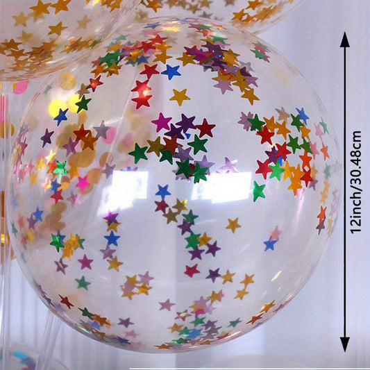 20pcs Star Confetti Latex Balloons for Wedding Birthday Party Decorations