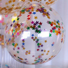 20pcs Star Confetti Latex Balloons for Wedding Birthday Party Decorations