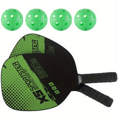 Pickleball Racket Set with 2 Rackets, 4 Balls, Handbag