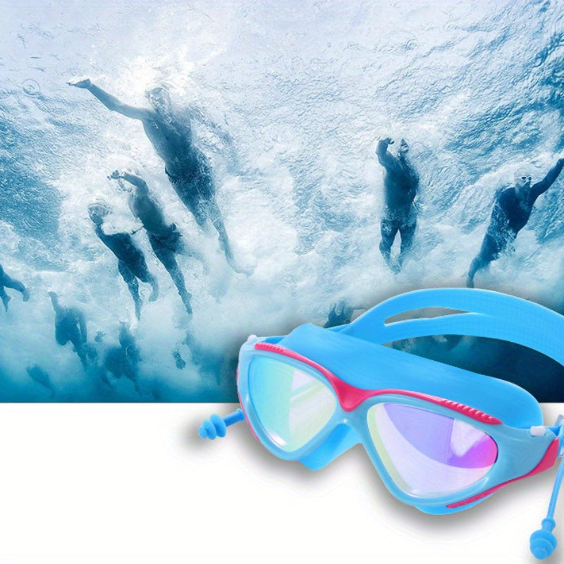 Large Frame Swimming Goggles Waterproof Antifogging
