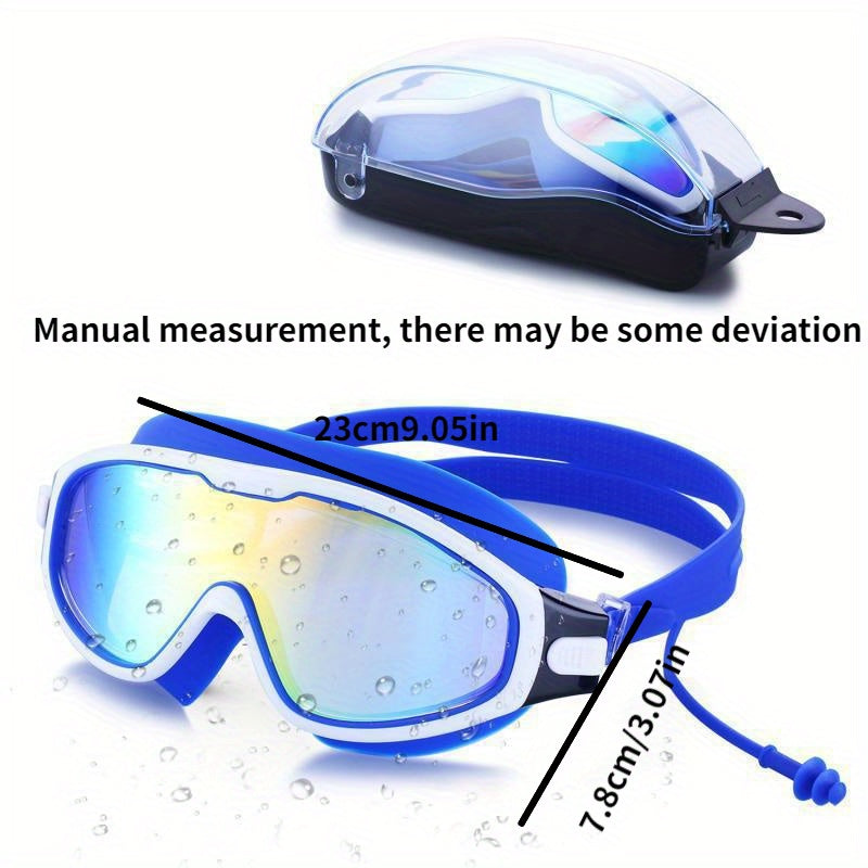 Large Frame Swimming Goggles Waterproof Antifogging