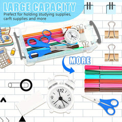 Plastic Pencil Box Large Capacity Case Transparent Sketch Marker