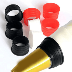 2pcs Badminton Racket Grip Rings Sweat Absorption Handle Grip Rubber Fixed Ring