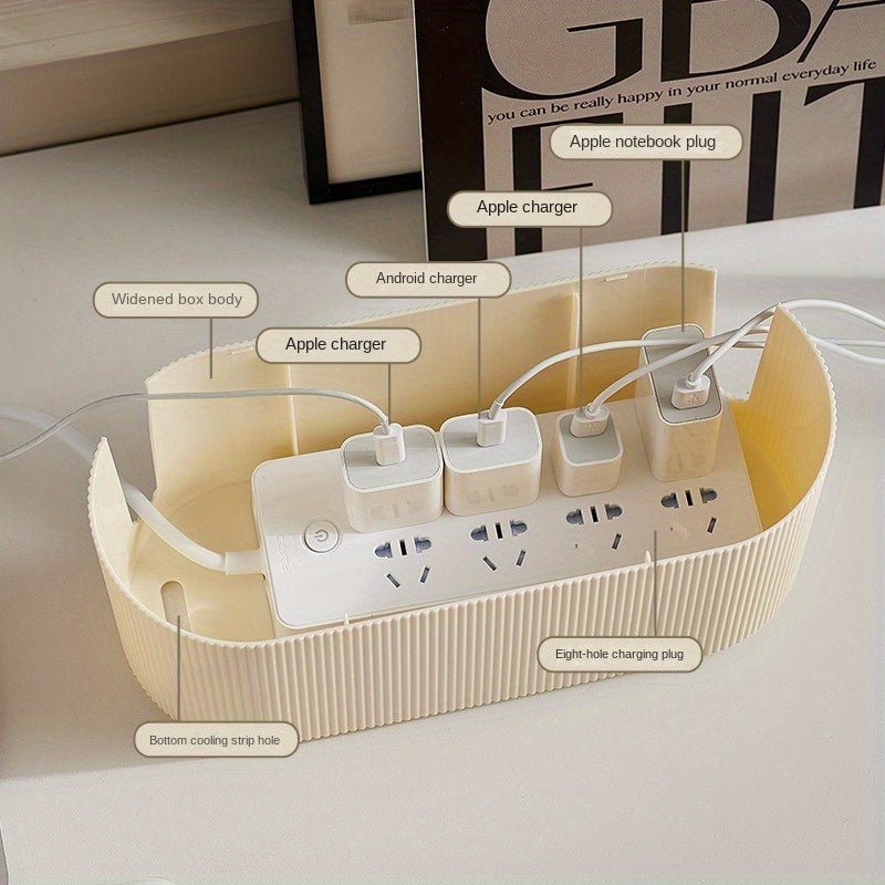Cable Storage Box for Living Room Power Plugs