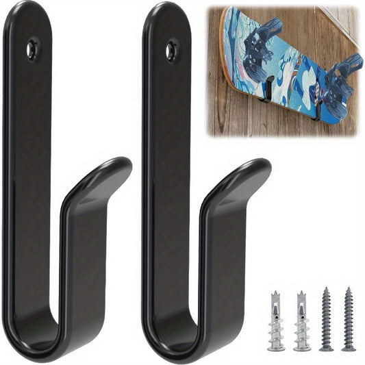 2pcs Horizontal Snowboard Clips Wall Mounted Display Rack