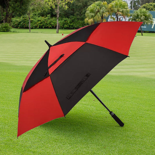 Waterproof Golf Umbrella Sunscreen Large Windproof Outdoor Semi Automatic