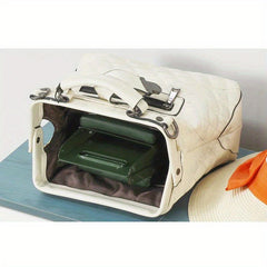 Portable Folding Stool w/ Soft Cushion - Sturdy & Lightweight