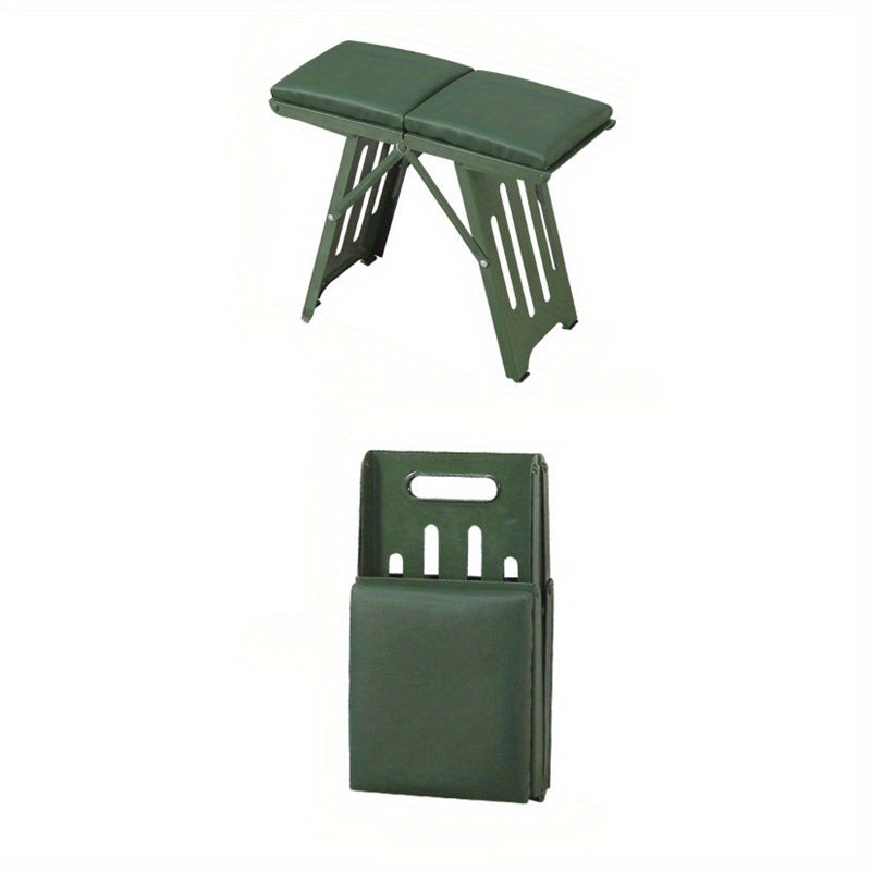 Portable Folding Stool w/ Soft Cushion - Sturdy & Lightweight