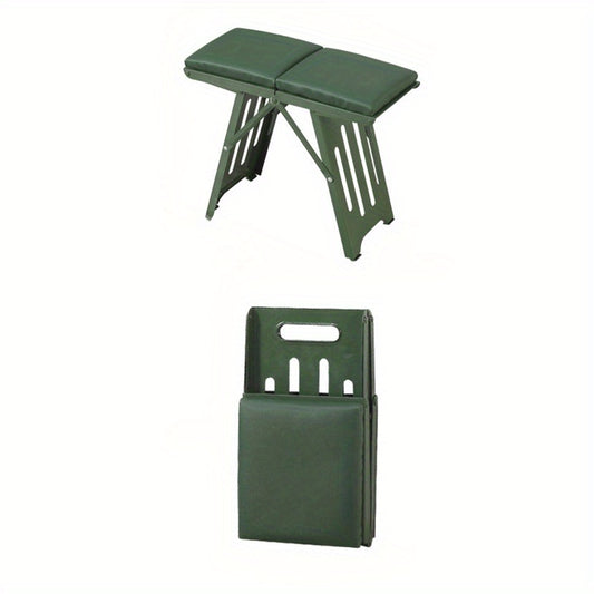 Portable Folding Stool w/ Soft Cushion - Sturdy & Lightweight