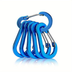6pcs Stainless Steel Small Carabiner Clips Camping Fishing Accessories