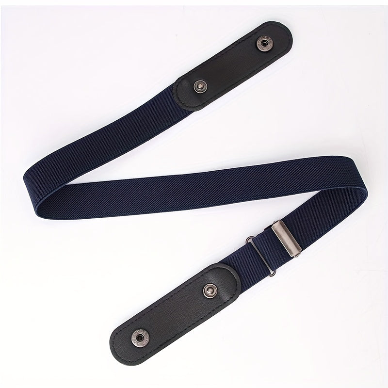 2pcs No Buckle Elastic Belt Unisex Stretching Belt for Pants & Jeans