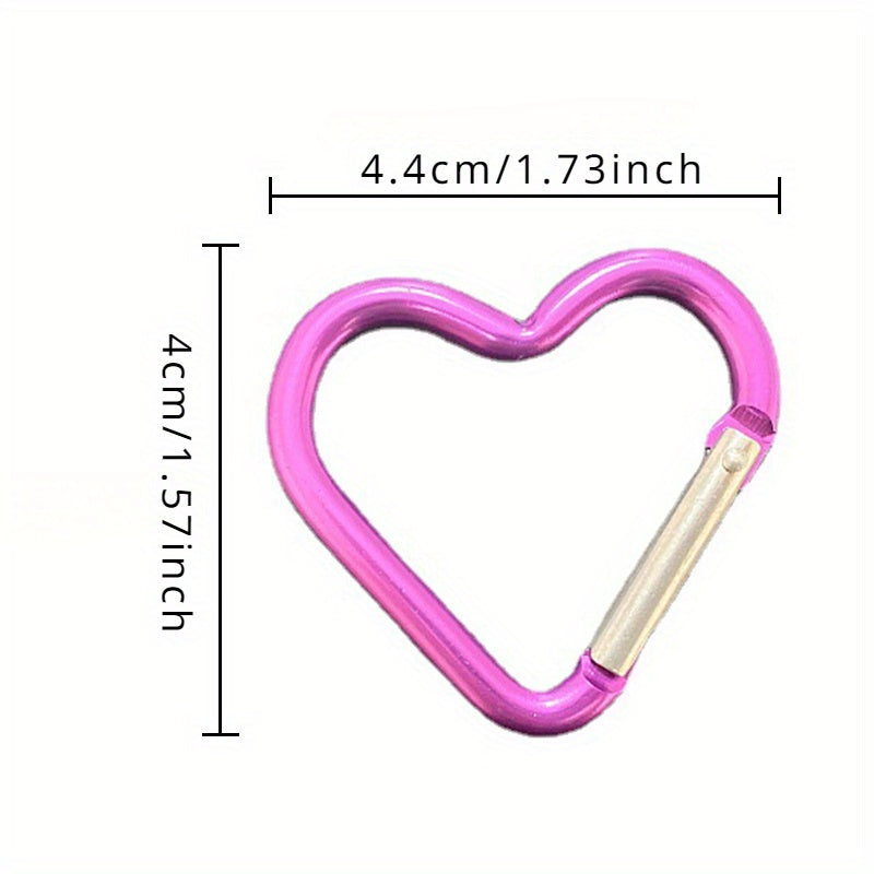 Heart Shape Carabiner Storage Hook Mini Metal Buckle Clip