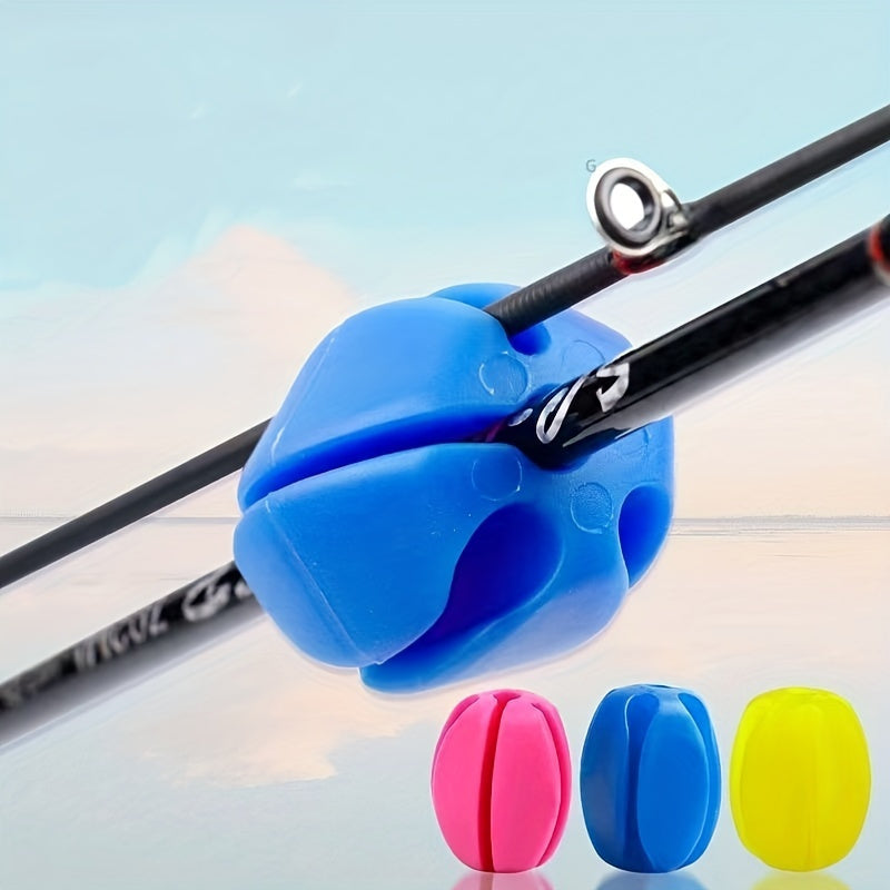 3pcs Fishing Rod Holder Ball Reusable Tie Downs Clip Pole Protectors