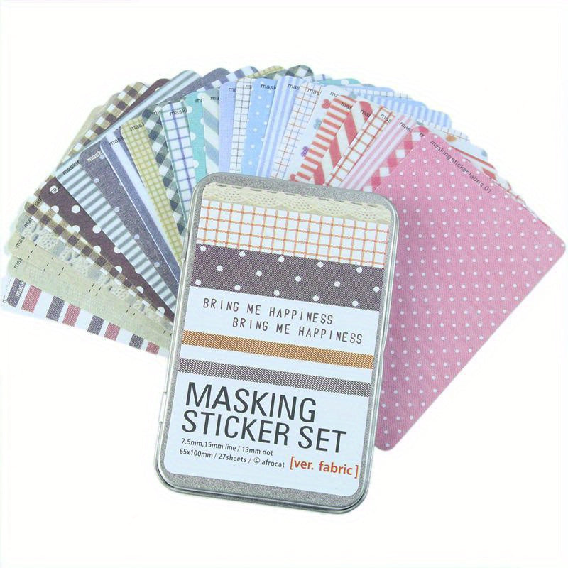 Korea Stationery Tin Boxed Journal Diary Sticker DIY School Supplies