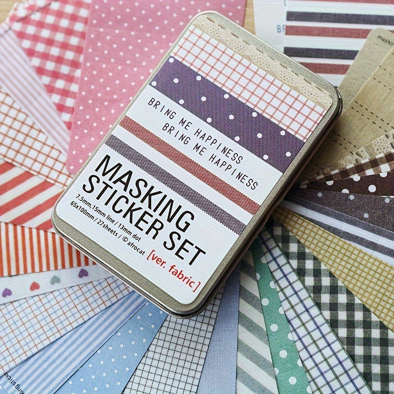 Korea Stationery Tin Boxed Journal Diary Sticker DIY School Supplies