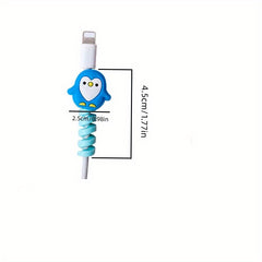 TPU Cable Sleeve with Cable Bite Protector Love Heart Flower