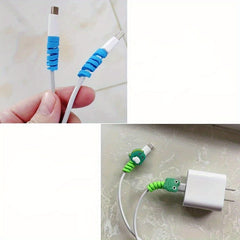 TPU Cable Sleeve with Cable Bite Protector Love Heart Flower