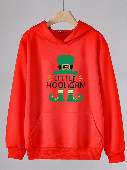 Little Hooligan Girls Graphic Hoodies With Pocket Spring Fall Sports Gift