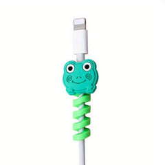 TPU Cable Sleeve with Cable Bite Protector Love Heart Flower