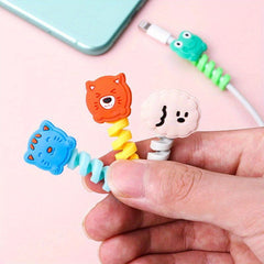 TPU Cable Sleeve with Cable Bite Protector Love Heart Flower