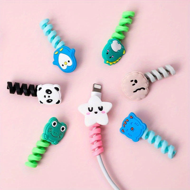 TPU Cable Sleeve with Cable Bite Protector Love Heart Flower