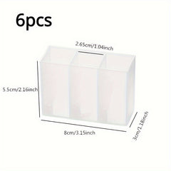 Wall Mounted 3 Grid Storage Box for Eyebrow Pencil and Lipstick