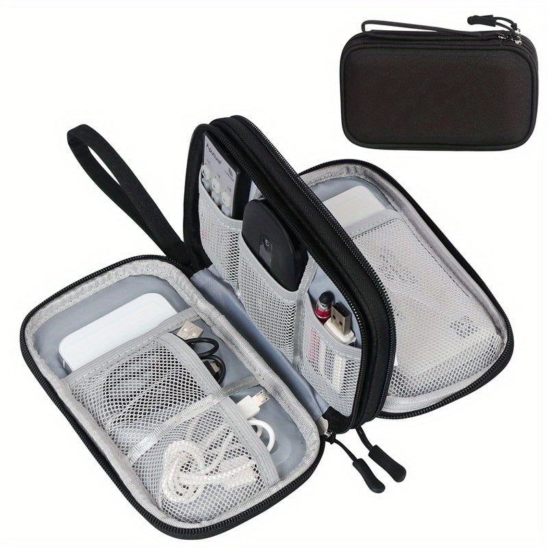 Travel Cable Storage Pouch, Waterproof Double Layer Carry Case