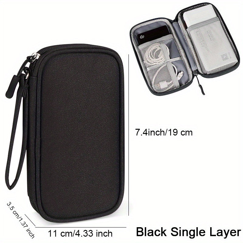 Travel Cable Storage Pouch, Waterproof Double Layer Carry Case