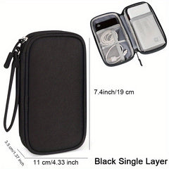 Travel Cable Storage Pouch, Waterproof Double Layer Carry Case