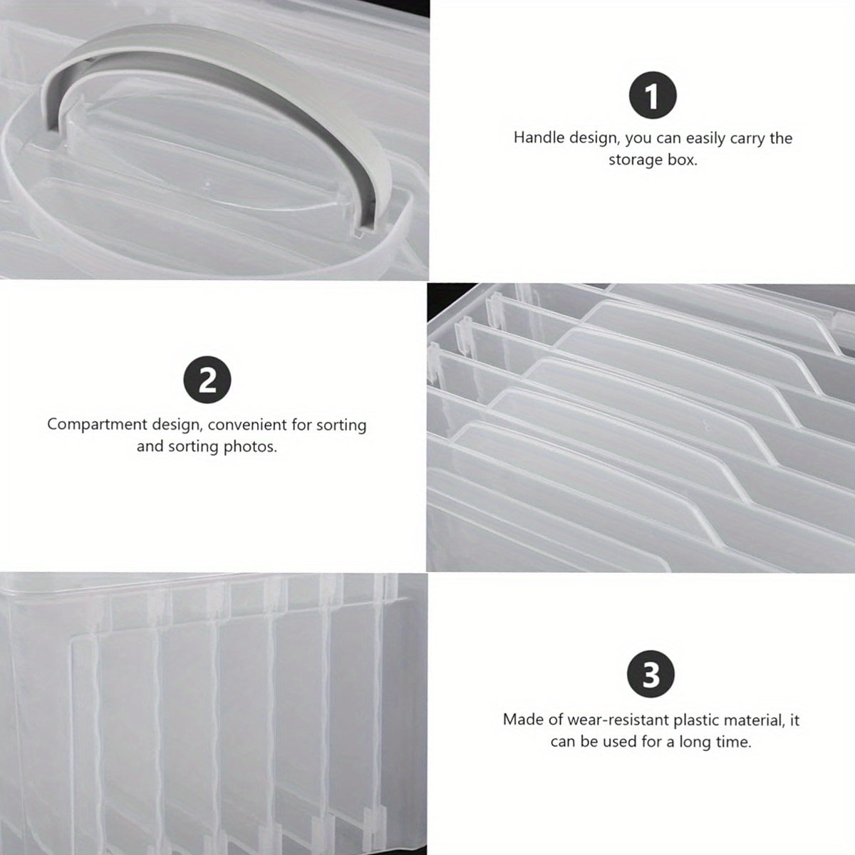 Transparent Storage Box Scrapbook Sticker Storage Container