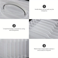 Transparent Storage Box Scrapbook Sticker Storage Container