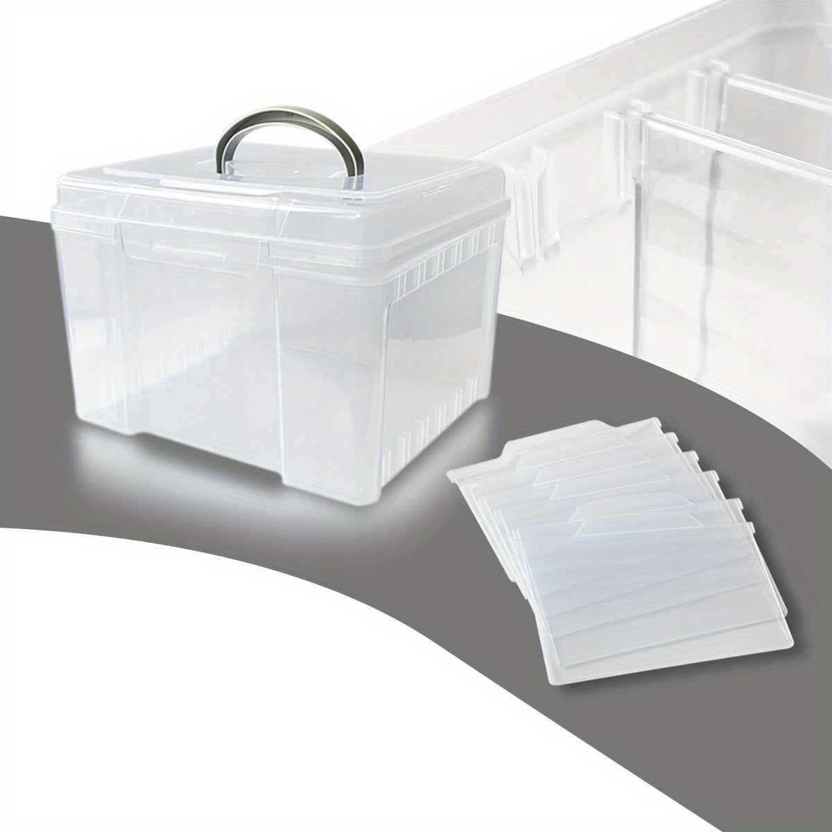 Transparent Storage Box Scrapbook Sticker Storage Container