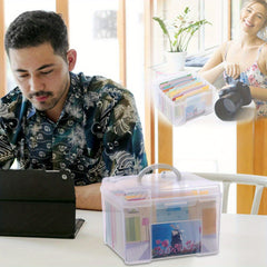 Transparent Storage Box Scrapbook Sticker Storage Container