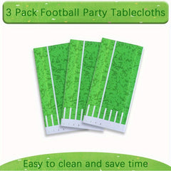 Football Field Plastic Tablecloth 137 X 274 Disposable Table Cover