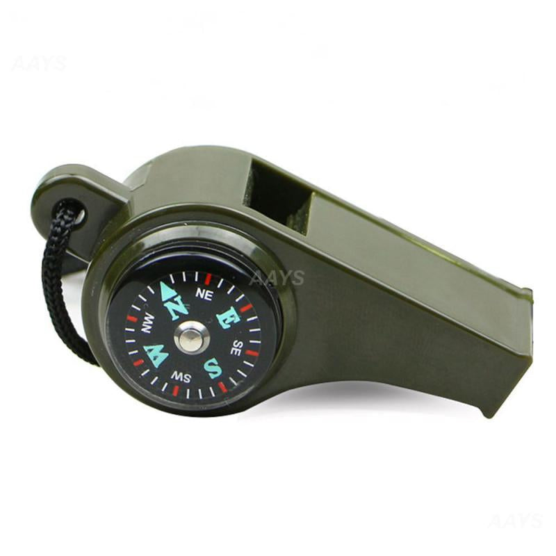 3-in-1 Survival Whistle Multifunction Lightweight Whistle Thermometer Compass
