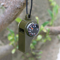 3-in-1 Survival Whistle Multifunction Lightweight Whistle Thermometer Compass
