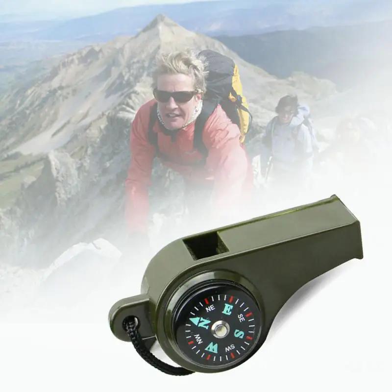 3-in-1 Survival Whistle Multifunction Lightweight Whistle Thermometer Compass