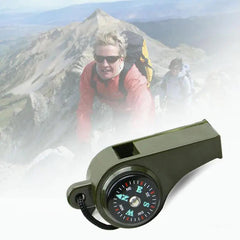 3-in-1 Survival Whistle Multifunction Lightweight Whistle Thermometer Compass