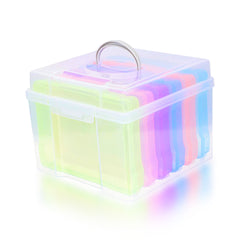 Plastic Transparent Photo Case Storage Box With 6 Inner Cases Large Capacity