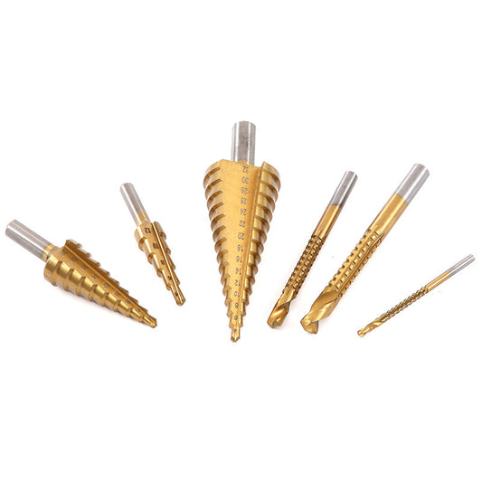 6pcs Step Drill Bit Set for Woodworking Metalworking