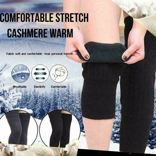 Plush Thermal Knee Pad Coldproof Winter Leg Warmer for Outdoor Sports
