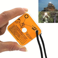 2pc Survival Signal Mirrors Outdoor Tool For Hiking Camping