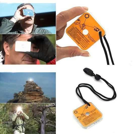 2pc Survival Signal Mirrors Outdoor Tool For Hiking Camping