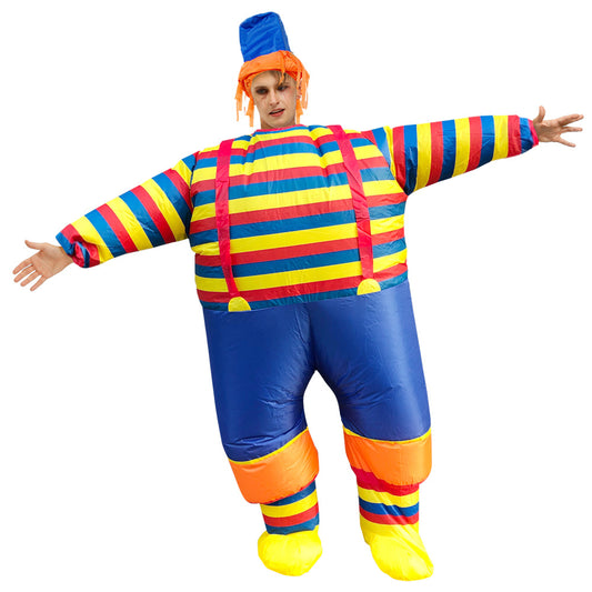 Striped Clown Inflatable Costume Funny Stage Performance Halloween Easter Party