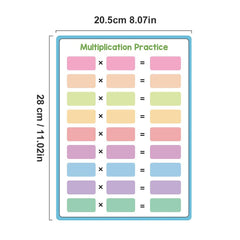 LACHILLY Dry Erase Multiplication and Division Chart Whiteboard