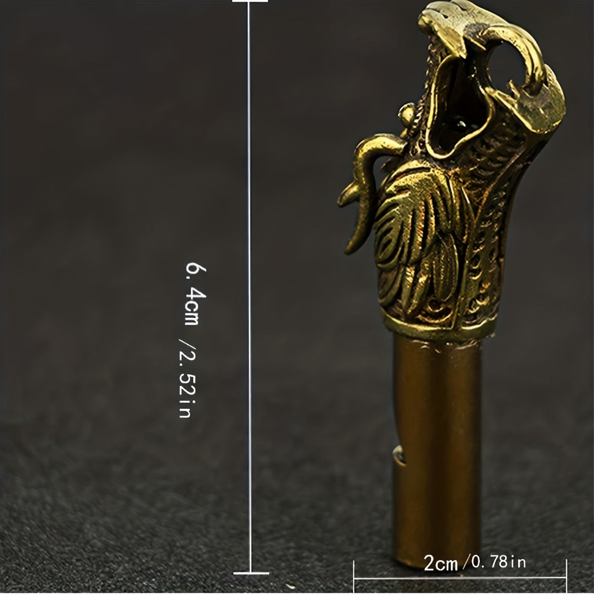 Brass Whistle Keychain Pendant - Domineering