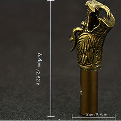 Brass Whistle Keychain Pendant - Domineering