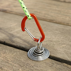 5pcs Stainless Steel Ground Nails for Decks, Rope Buckles, Camping Tents