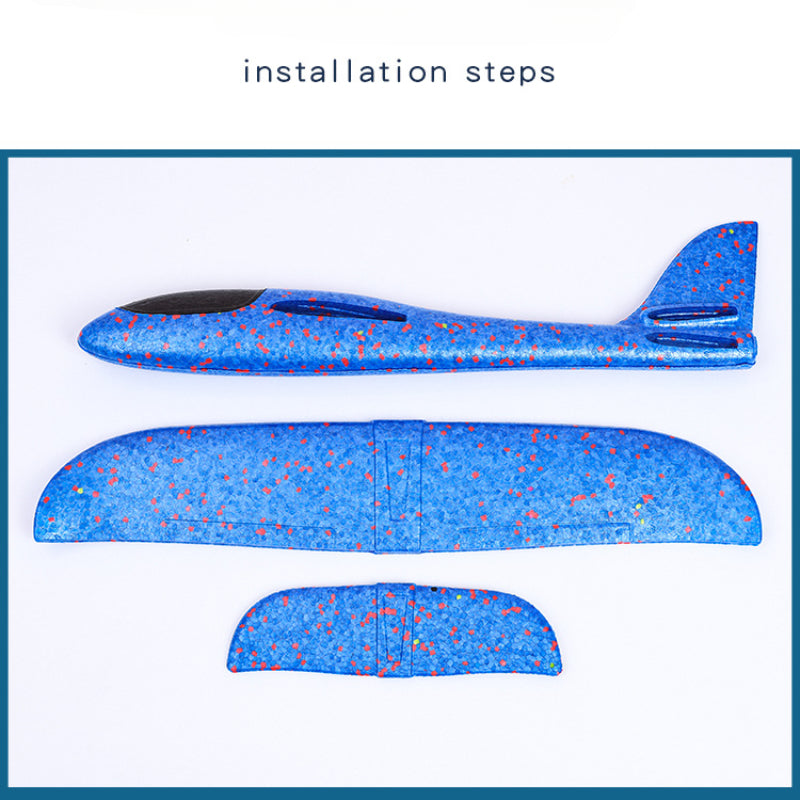 Colorful Hand Thrown Foam Glider Toy Aircraft Flat Flight Modes